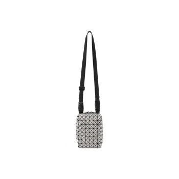 ISSEY MIYAKE O Series Nylon Fabric Cell Phone Pouch Shoulder Bag Crossbody Bag Small Size Unisex Light Gray