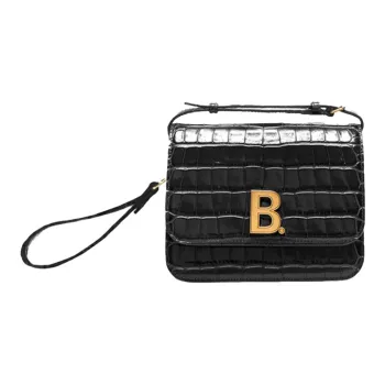 Balenciaga Cow Leather Shoulder Bag Crossbody Bag Women's Black