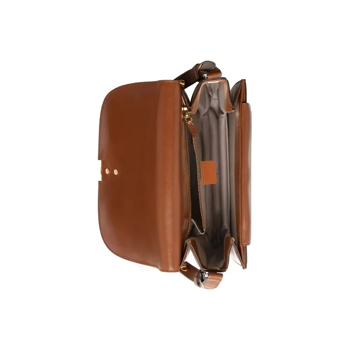 GUCCI Sylvie 1969 Leather Crossbody Bag, Shoulder Bag Small Size Women's Brown-5