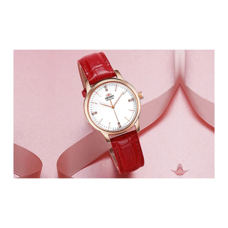 ORIENT Mechanical Movement Leather Watch Bands Watch 32mm Women's Watch White Dial RA-NB0105S-5