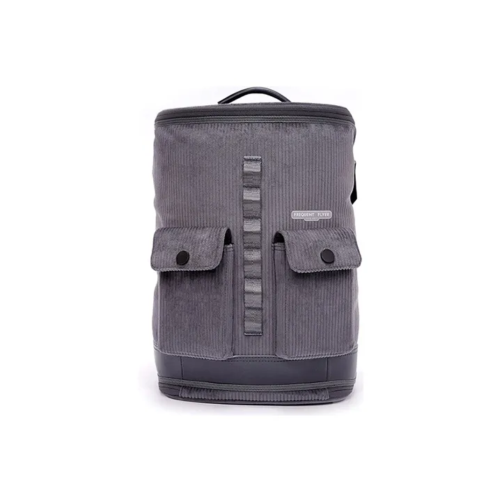 FREQUENTFLYER Corduroy Backpack Unisex Emerald/Charcoal Gray-5