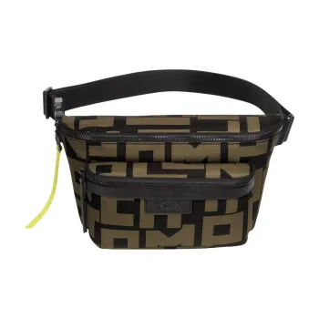 LONGCHAMP Le Pliage Polyamide Canvas Fabric Canvas Bag Fanny Pack Large Size Unisex Brown Black