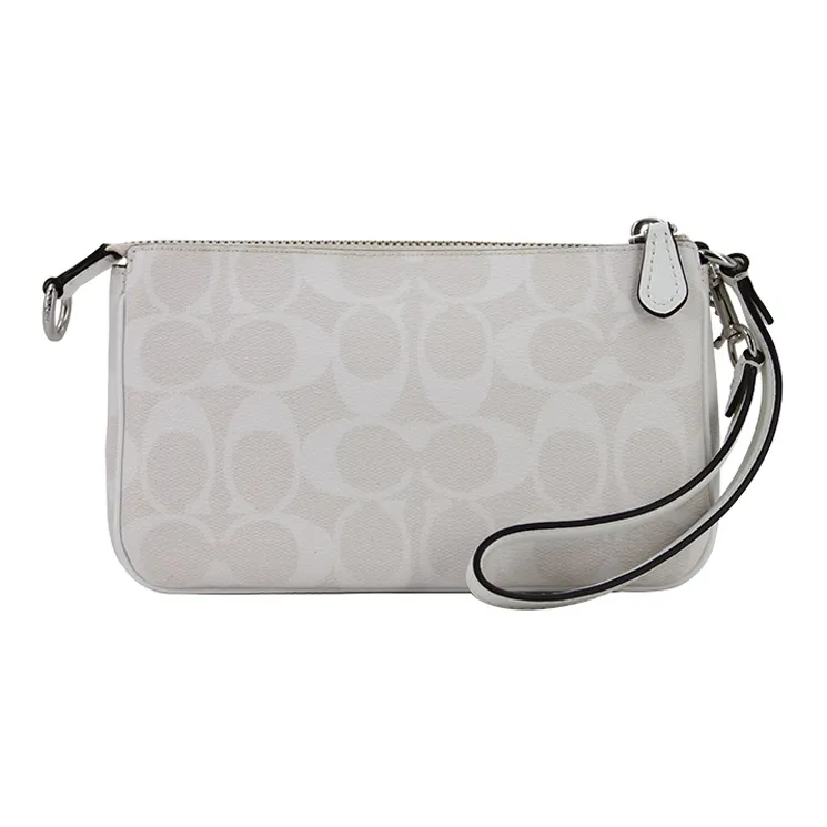 COACH Nolita Canvas With Leather Pochette, Shoulder Bag, Shoulder Bag, Clutch Regular Women's White-3
