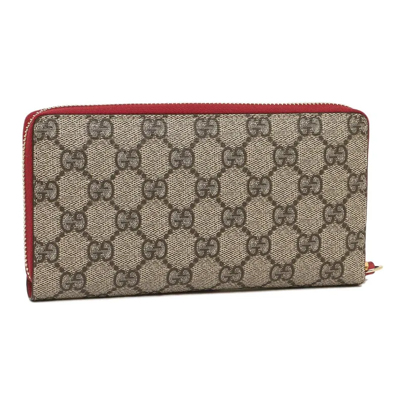 GUCCI Canvas Wallet Regular Unisex Ebony/Red-2