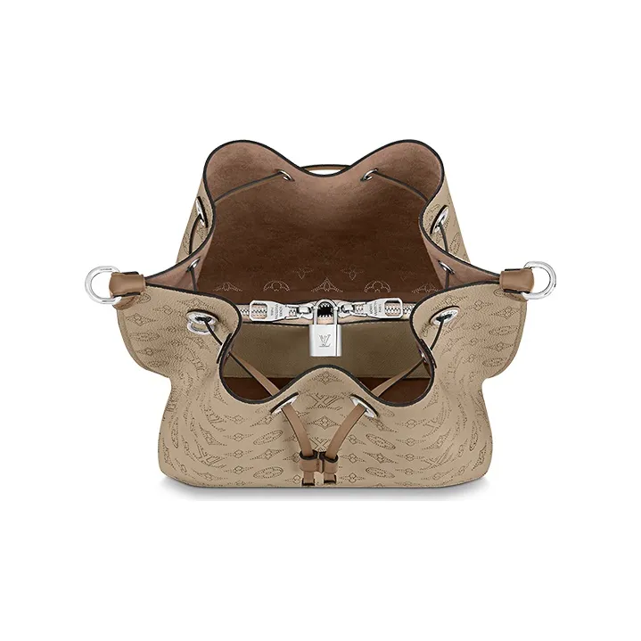 LOUIS VUITTON Muria Calfskin Bucket Bag, Shoulder Bag, Crossbody Bag, Handbag Regular Women's Brown-3