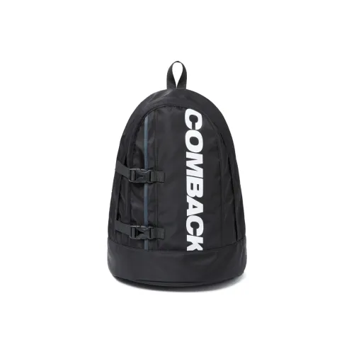 COMBACK Polyamide Backpack Tubas Unisex Black & Gray/Khaki & Blue/Black & Purple Patchwork