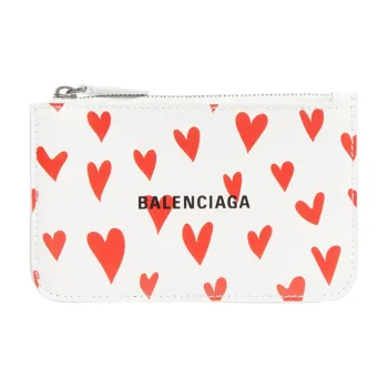Balenciaga Cow Leather Coin Purse Women's White