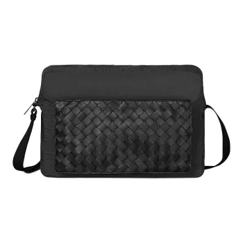 Bottega Veneta Sheepskin Messenger Bag, Shoulder Bag Men's Black