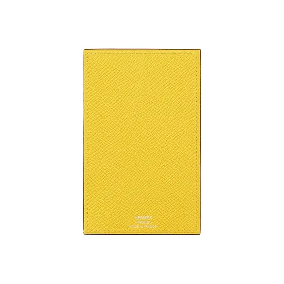 HERMES Les Petits Chevau Epsom Calfskin Card Holder Women's Naples Yellow/Gold/North Blue/Marigold Purple-1