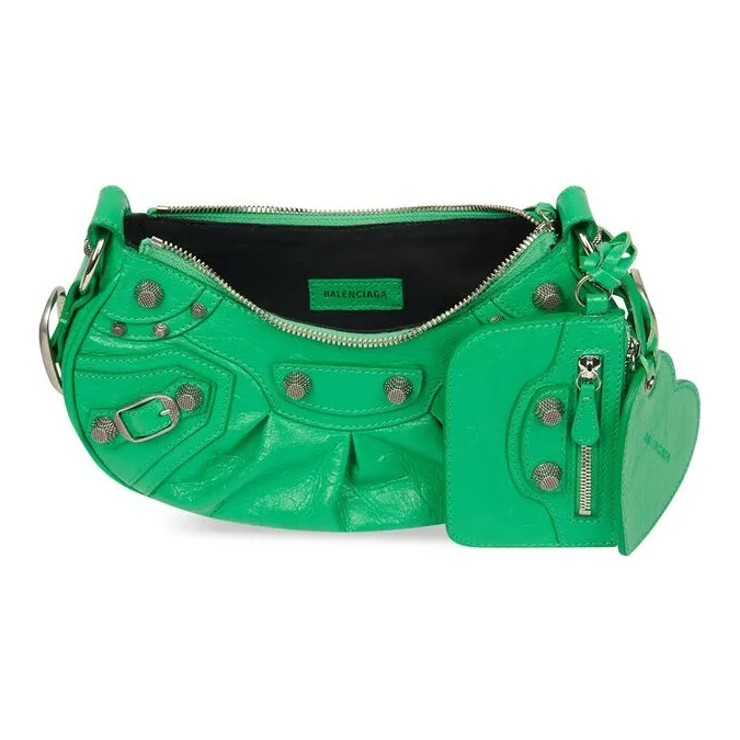 Balenciaga Le Cagole Shoulder Bag Xs Green-3