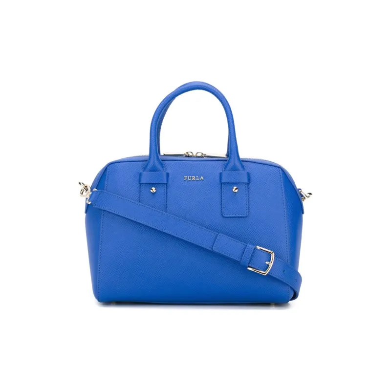 Furla Allegra Leather One Shoulder Handbag Women's Blue-0