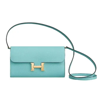 HERMES Constance To Go Epsom Leather Crossbody Bag Shoulder Bag Women's Lagoon Blue