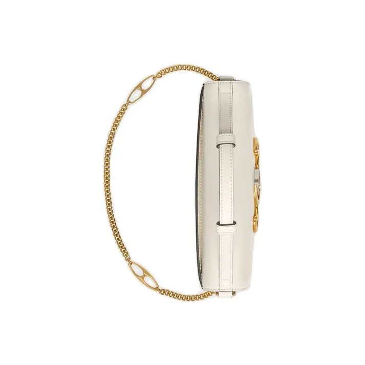 GUCCI Zumi Leather Handbag Shoulder Bag Crossbody Bag Mini Women's White-5