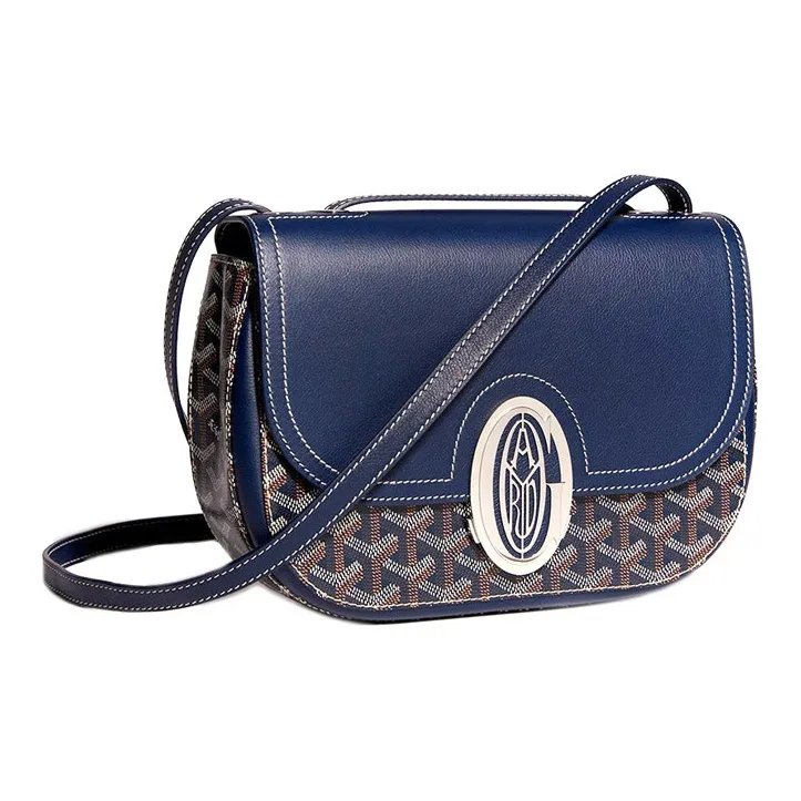 GOYARD 233 Canvas With Leather Shoulder Bag Crossbody Bag Regular Women's Marine Blue-1