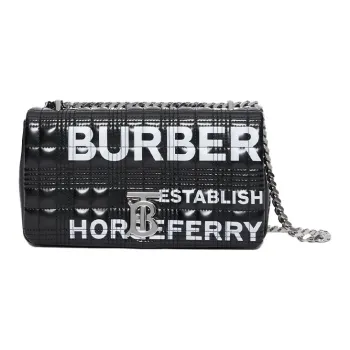 Burberry Lola Lola Bag Coated Canvas Crossbody Bag Shoulder Bag Small Size Women's Black