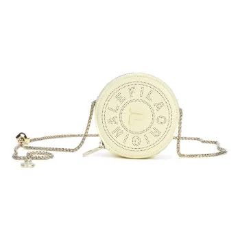 FILA PU Small Round Bag Crossbody Bag Mini Women's Custard