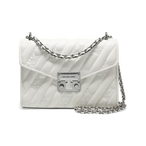 MICHAEL KORS MICHAEL KORS Luggage Collection Pure Vegan Leather One Shoulder Shoulder Bag Women's Pure White