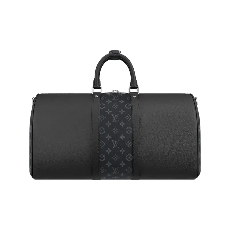 LOUIS VUITTON Keepall Bandouliere Monogram Eclipse 50 Black-3