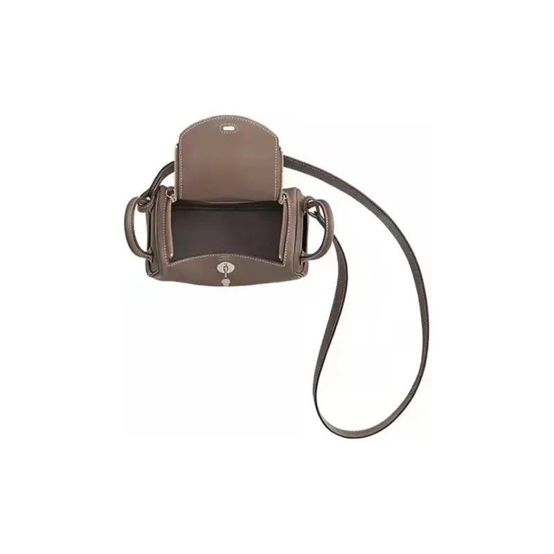 HERMES Lindy Swift Calfskin Shoulder Bag Crossbody Bag Handbag Mini Women's 18 Etoupe Elephant Gray-2
