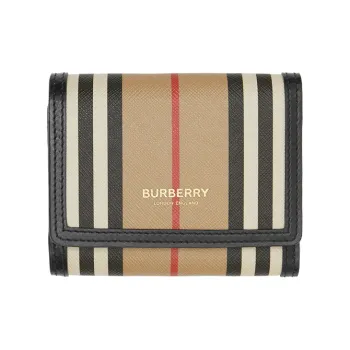 Burberry Canvas Card Holder Wallet Small Size Women's Archive Beige