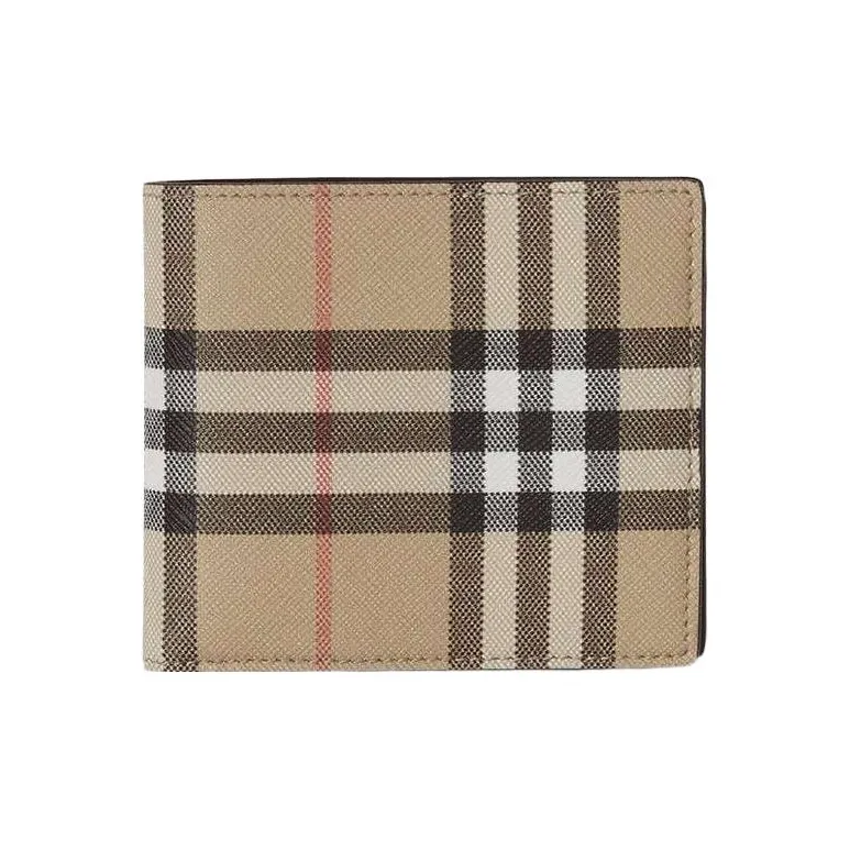 Burberry Leather Wallets Coin Purses Men's Light Umber-1