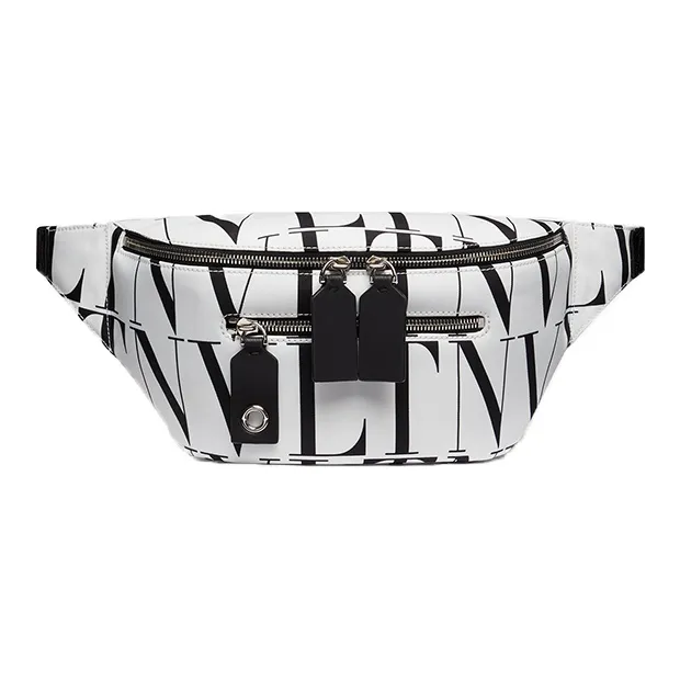 Valentino Nylon Sling Bags One Shoulder Crossbody Fanny Pack Men's White-0
