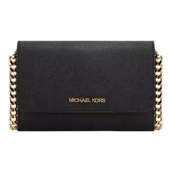 MICHAEL KORS Leather Envelope Bag, Crossbody Bag Regular Women's Black