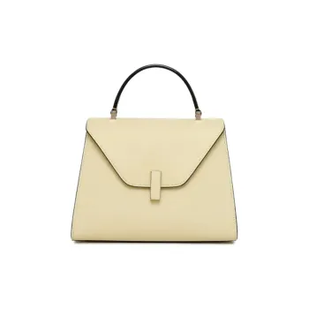 Valextra Iside Calfskin Shoulder Bag, Crossbody Bag, Handbag Medium Size Women's Vanilla