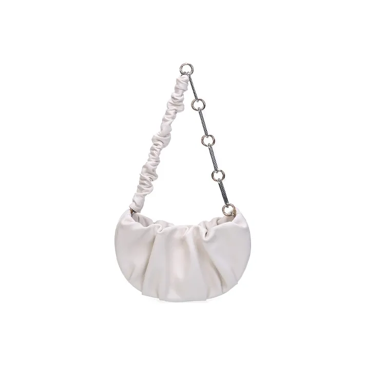 QULU Lambskin Shoulder Bag Regular Women's White/Milk Coffee/Olive Green/Light Blue/Custard/Light Purple-1