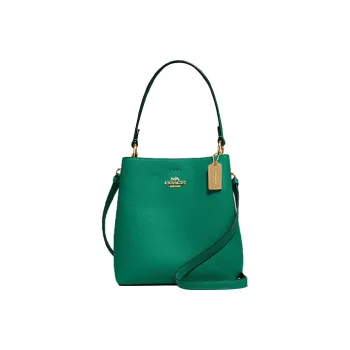 COACH Town Leather Crossbody Bag, Bucket Bag, Shoulder Bag Women's Green