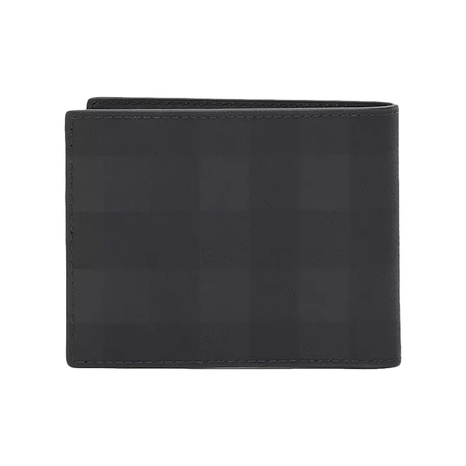 Burberry PVC Card Holder Wallet Men's Dark Charcoal Gray-2