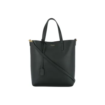SAINT LAURENT Soft Leather Tote Bag, Shopping Bag, Shoulder Bag, Crossbody Bag, Handbag Women's Black