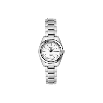 SEIKO Automatic Mechanical Movement Stainless Steel Watchband Watch Women's Watch White Dial SYMK13J1