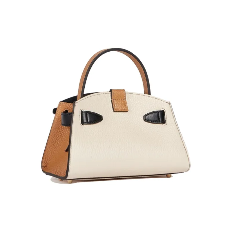 Furla Margherita Collection Multicolor Grained Leather Handbag Shoulder Bag Crossbody Bag Mini Women's Ecru & Black-3