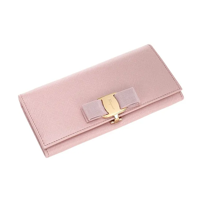 FERRAGAMO Cow Leather Wallet Women's Cotton Candy Pink-4