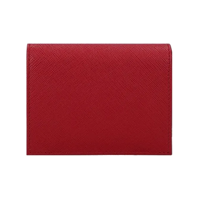 PRADA Leather Wallet Women's Red-2
