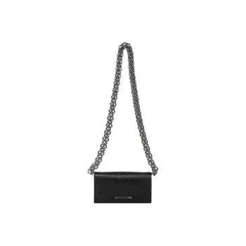1017 ALYX 9SM Textured Leather Clutch Bag Over The Shoulder Women's Black