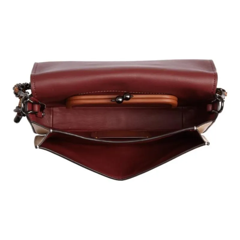COACH Dinky Gloves Made Of Tanned Leather Shoulder Bag Crossbody Bag Medium Size Women's Beech Wood Color-2
