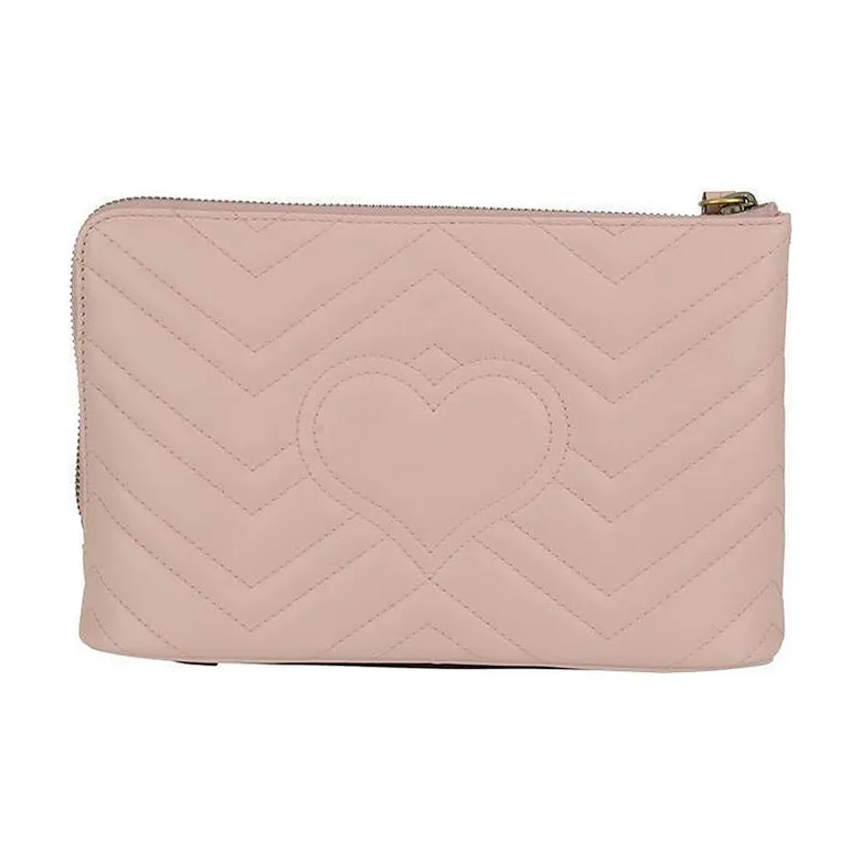 GUCCI Marmont Quilting Leather Clutch Regular Women's Pink Candy Color-2
