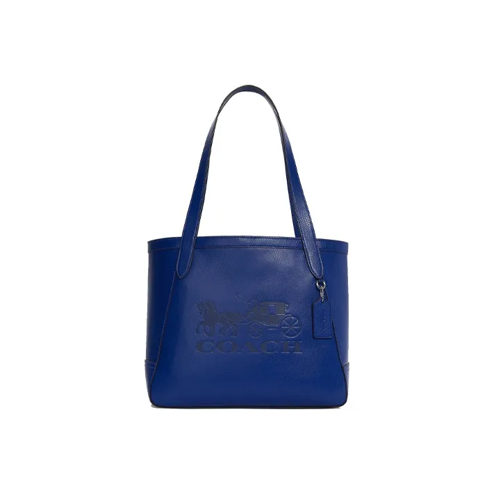 COACH Recycled Tote Leather Tote Bag Shopping Bag Shoulder Bags Women's Blue-0