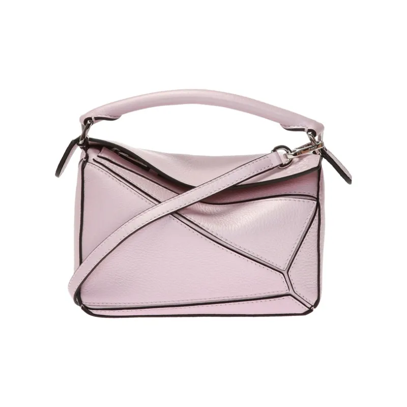 LOEWE Puzzle Leather Crossbody Bag Mini Women's Ice Pink-0
