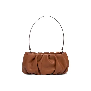 Staud Leather Clutch Small Size Women's Tan