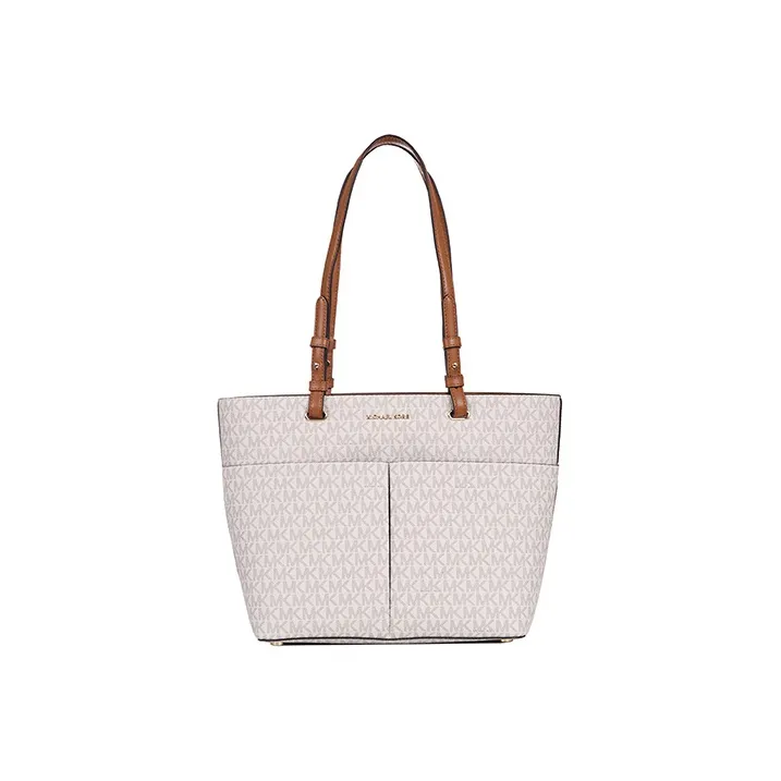 MICHAEL KORS Bedford Artificial Leather Handbag, Shoulder Bag Medium Size Women's White-0