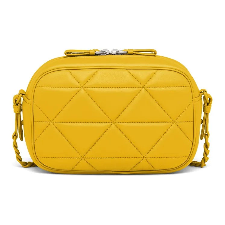 PRADA Sheepskin Crossbody Bag, Shoulder Bag Women's Yellow-2