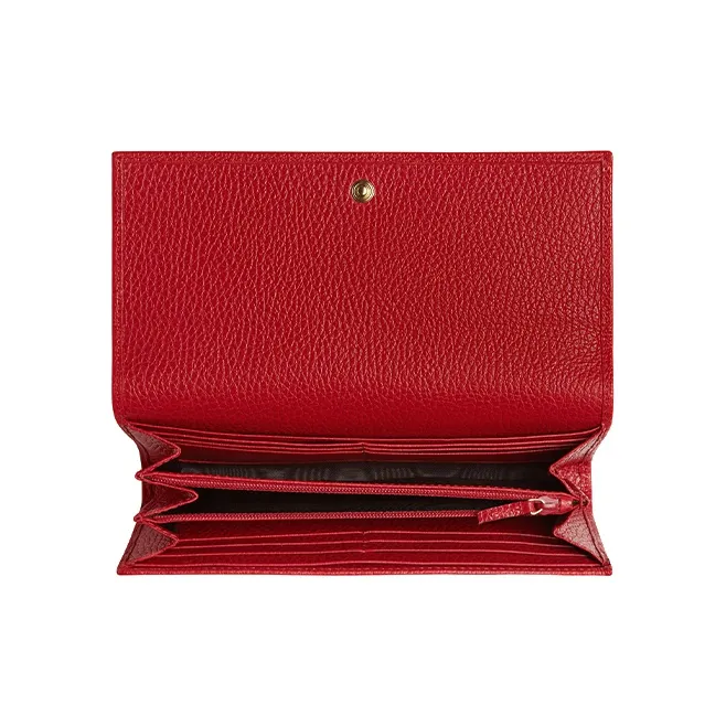 GUCCI Marmont Leather Wallet Women's Red-3