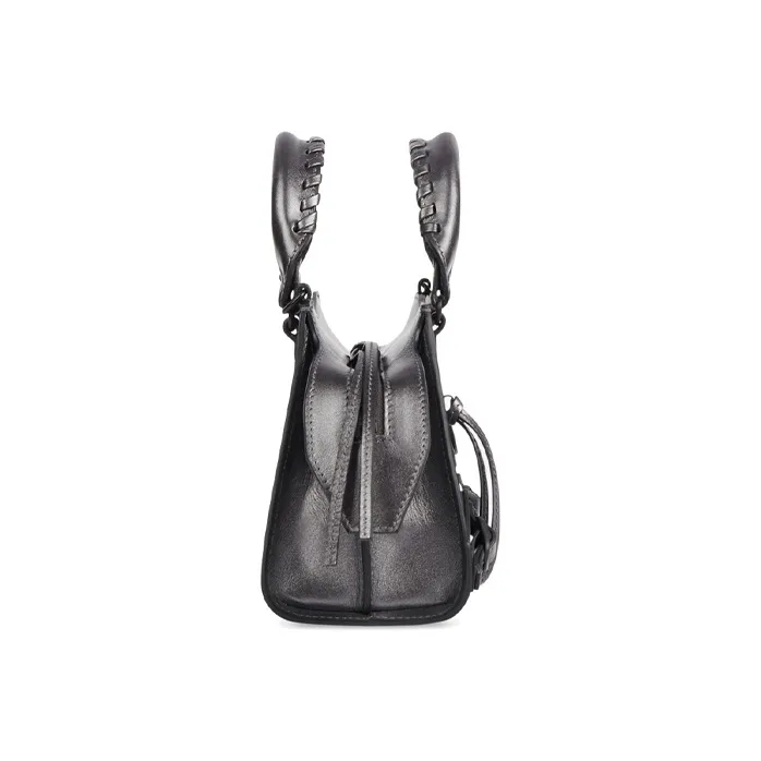 Balenciaga Neo Classic Cow Leather Handbag Shoulder Bag Handbag Mini Women's Dark Silver-2