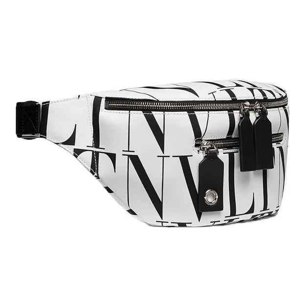 Valentino Nylon Sling Bags One Shoulder Crossbody Fanny Pack Men's White-2