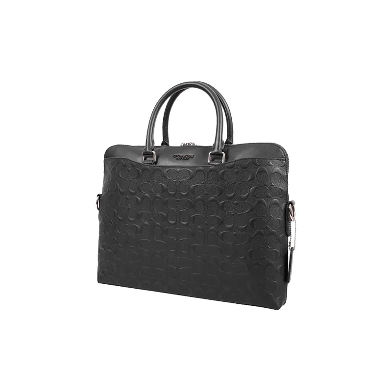 COACH Beckett Leather One Shoulder Handbags Large Size Men's Black-1