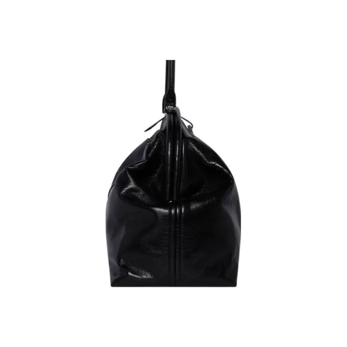 Balenciaga EDITOR Paper Calfskin Hourglass Bag Shoulder Bag Large Size Women's Black-1