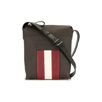 BALLY Leather Messenger Bag, Shoulder Bag, Crossbody Bag Men's Brown